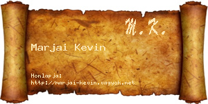 Marjai Kevin névjegykártya